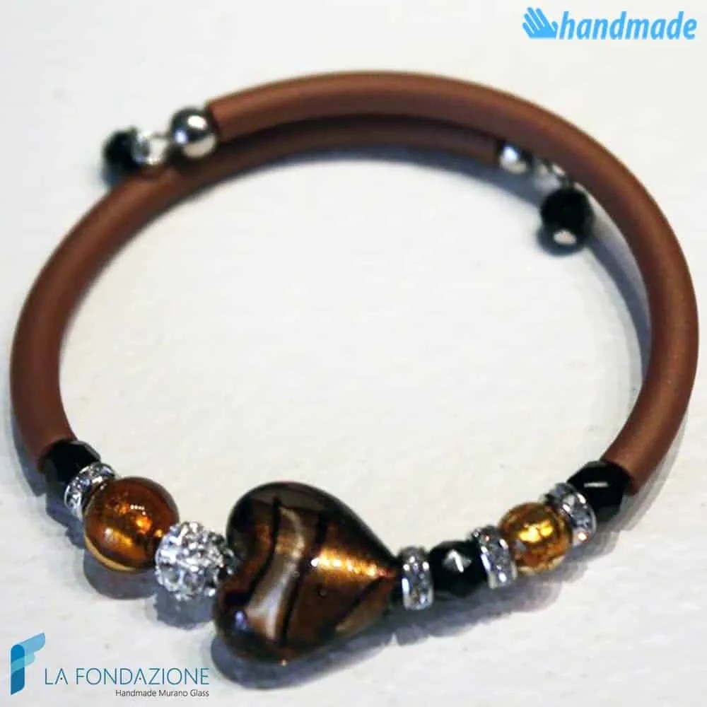 Cupid bracelet handmade Murano glass - La Fondazione snc - BRAC0031