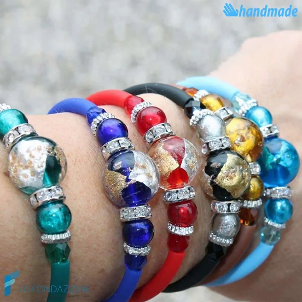 Bracciale Perla in vetro di Murano - La Fondazione snc - BRAC0033