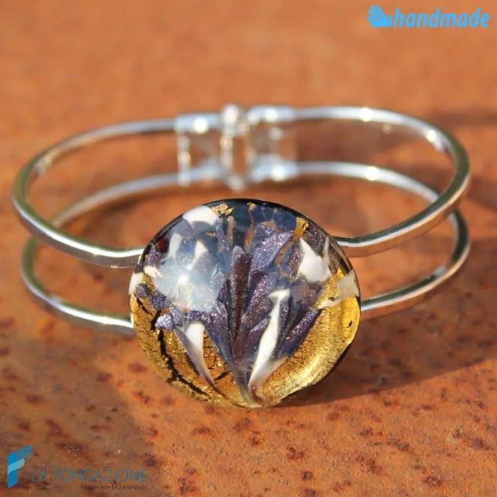 Bracciale Pavone Giallo in vetro di Murano - La Fondazione snc - BRAC0034