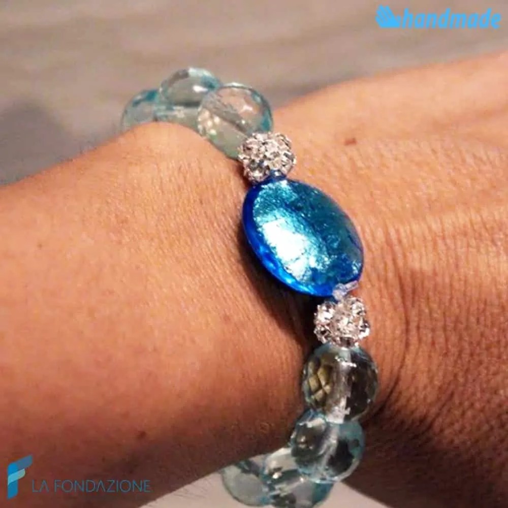 Bracciale Lustro Schissa in vetro di Murano - La Fondazione snc - BRAC0035