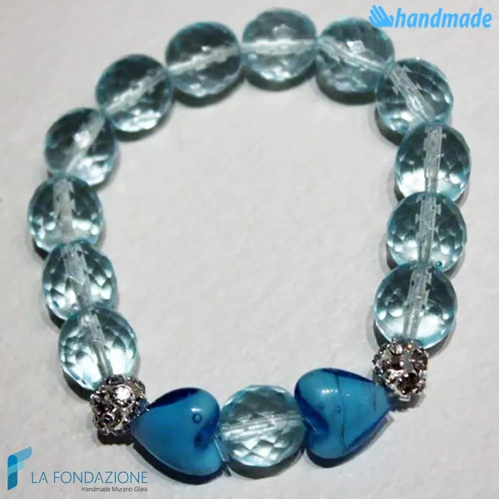 Lustro Cuore - Bracciale in vetro di Murano
