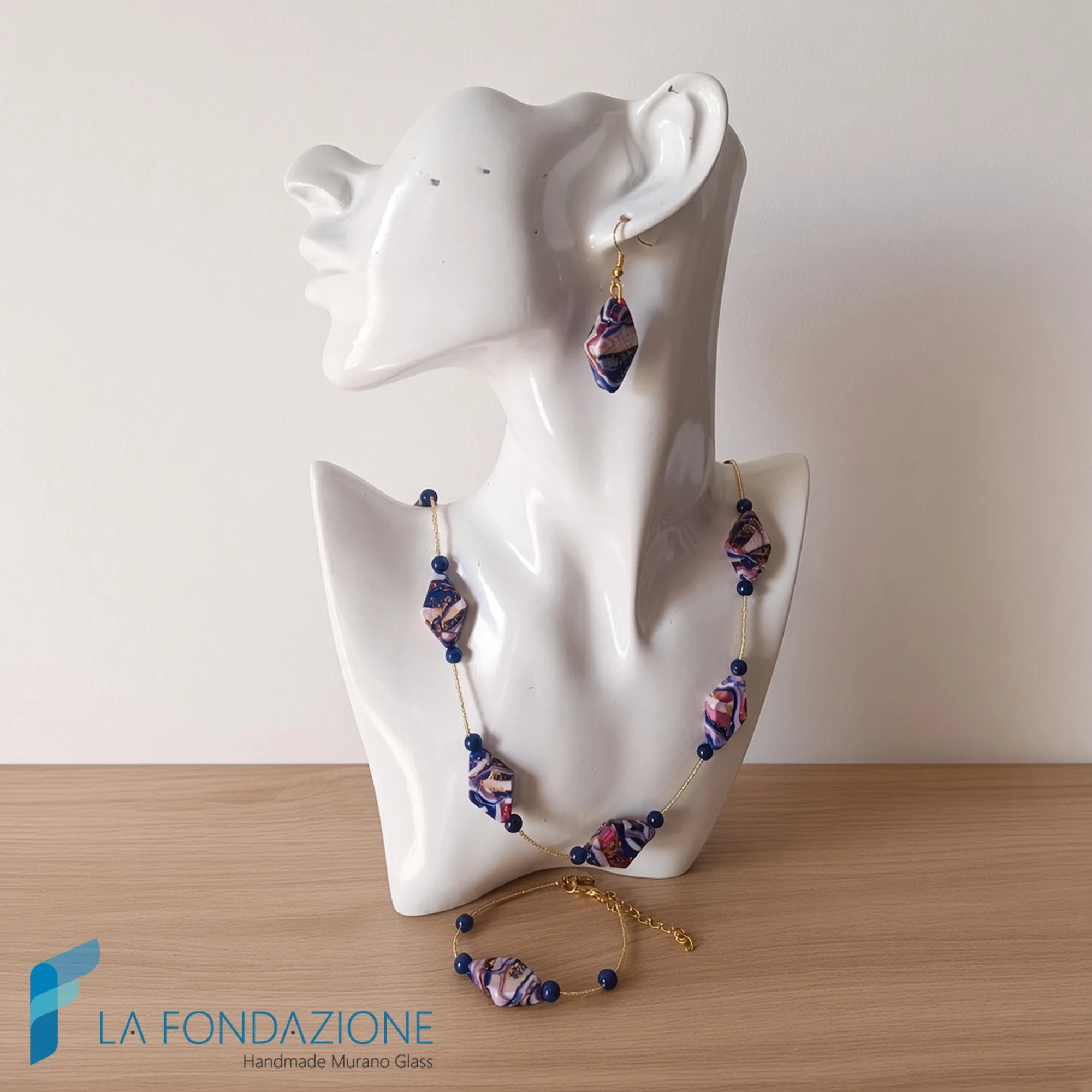 Parure Losanga Lady con collana, bracciale e orecchini - PARU0070 - La Fondazione