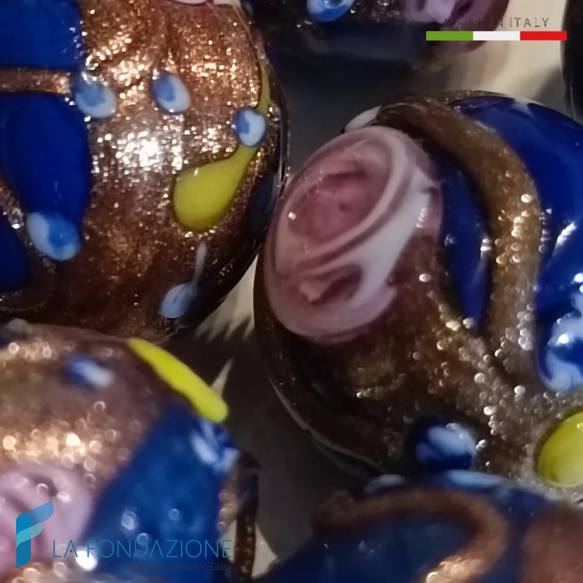 Perle Fiorato Veneziano Blu