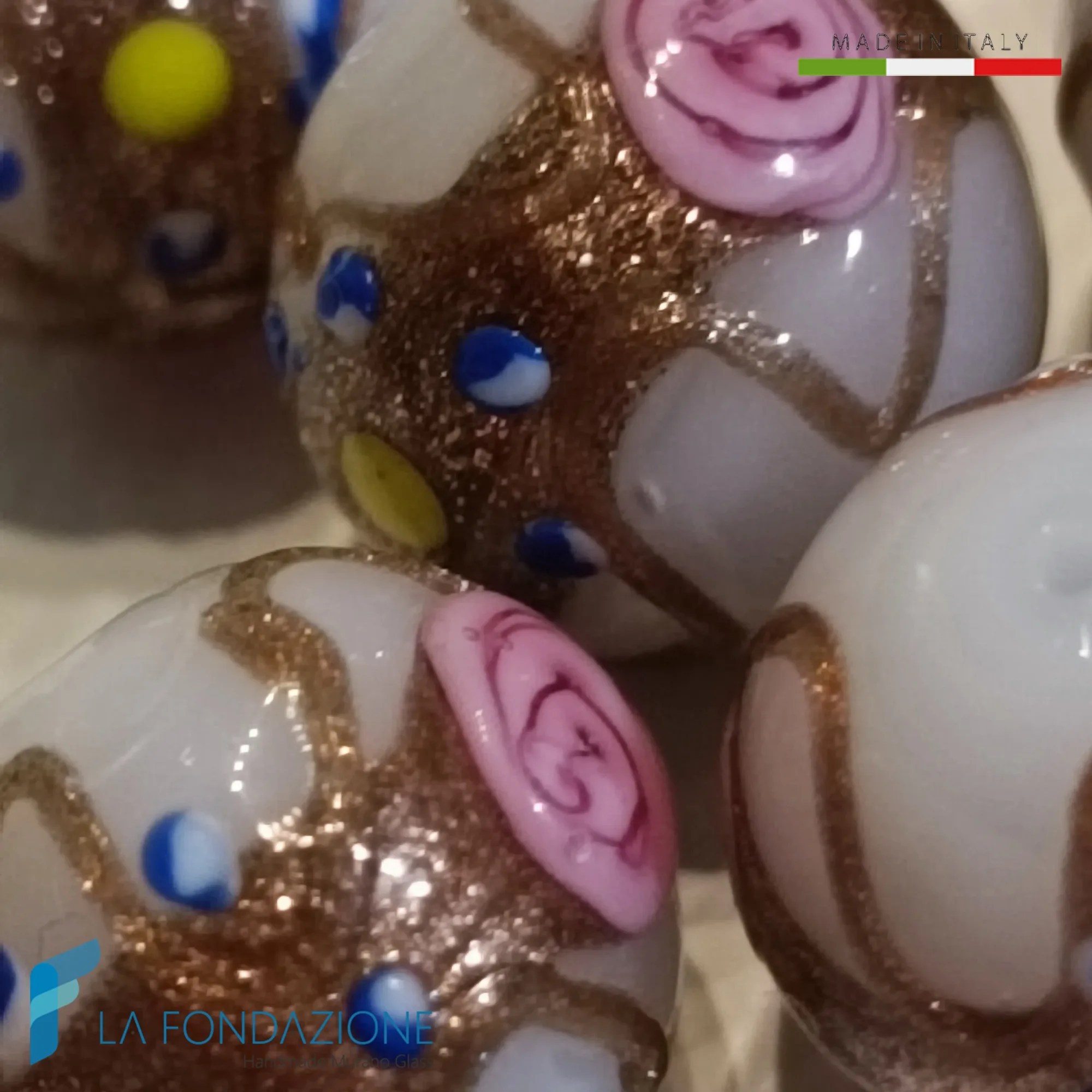 Perle Fiorato Veneziano Bianche