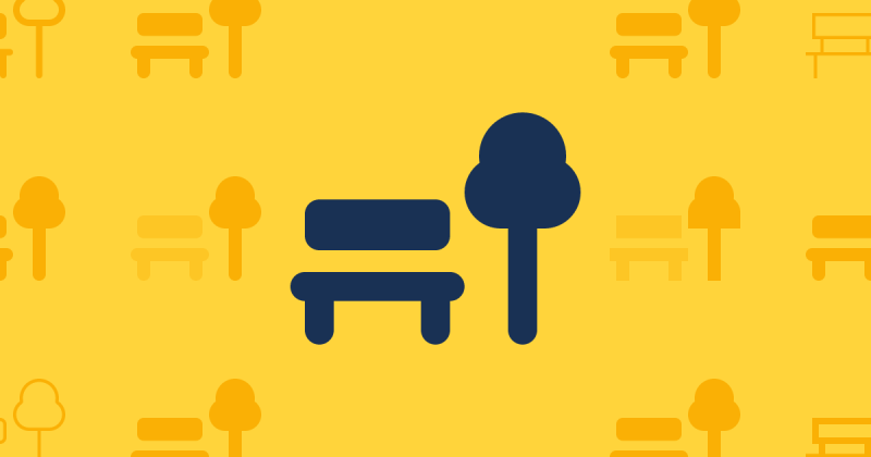 Bench Tree Solid Icon Font Awesome - Geometric Illustration Collection - Mobile Quality