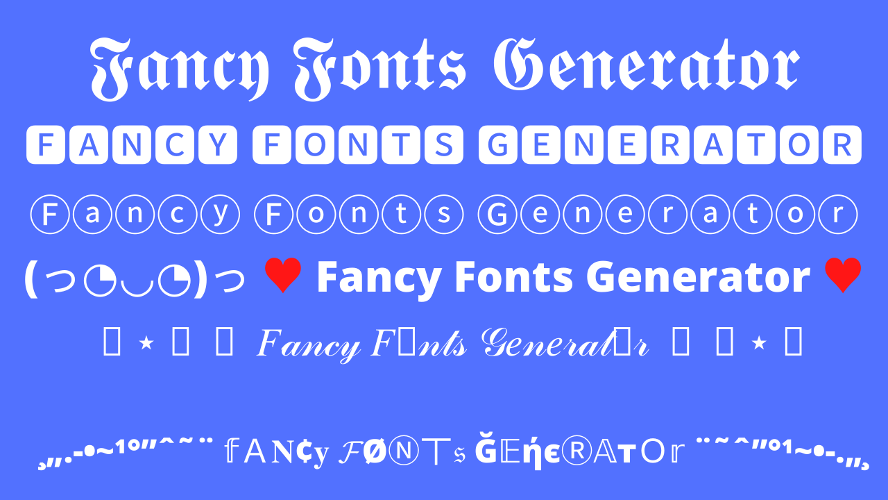 Convert your texts to cool and weird styles, with different alphabets, quickly and completely free. Fancy Text Generator Ð¬ð¸ð¹ð Ððð Ð¹ðªð¼ð½ð® Font Text Generator