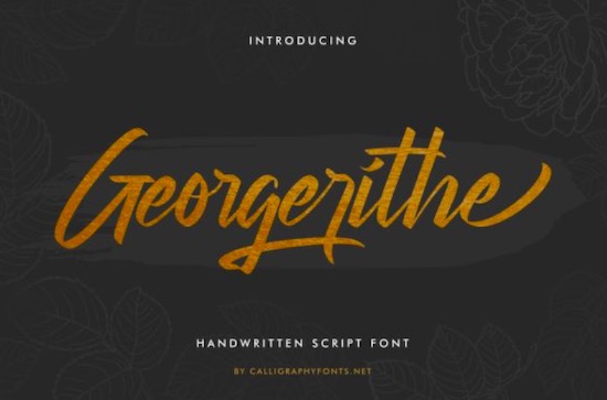 Georgerithe font
