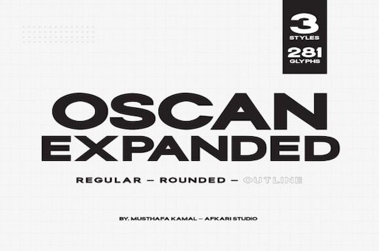 Oscan Expanded Font