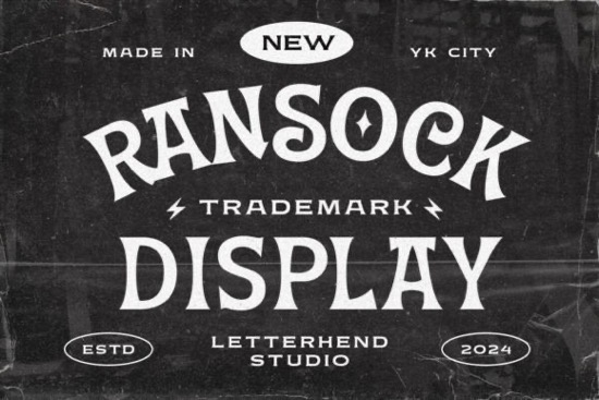 Ransock Display Font free