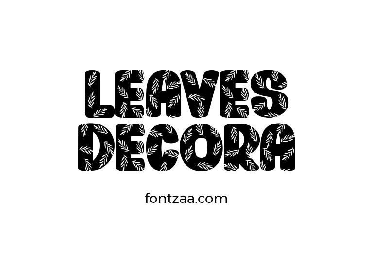 Leaves Decora Font Free Download