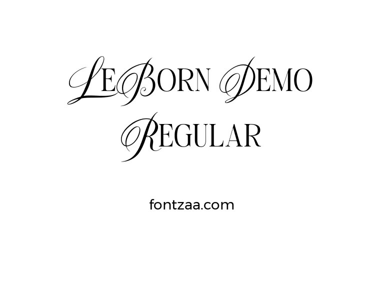 LeBorn Demo Regular Font Free Download