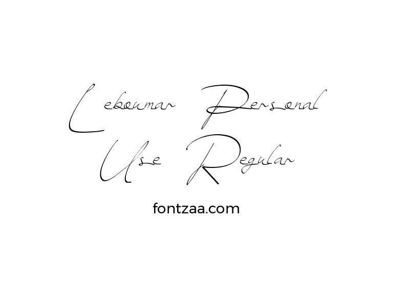 Leboumar Personal Use Regular Font Free Download