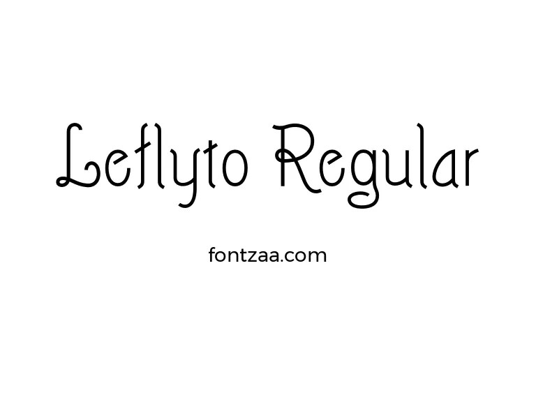 Leflyto Regular Font Free Download