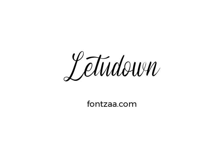 Letudown Font Free Download