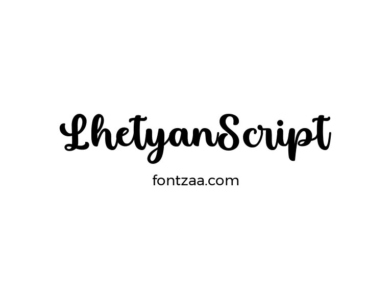 LhetyanScript Font Free Download