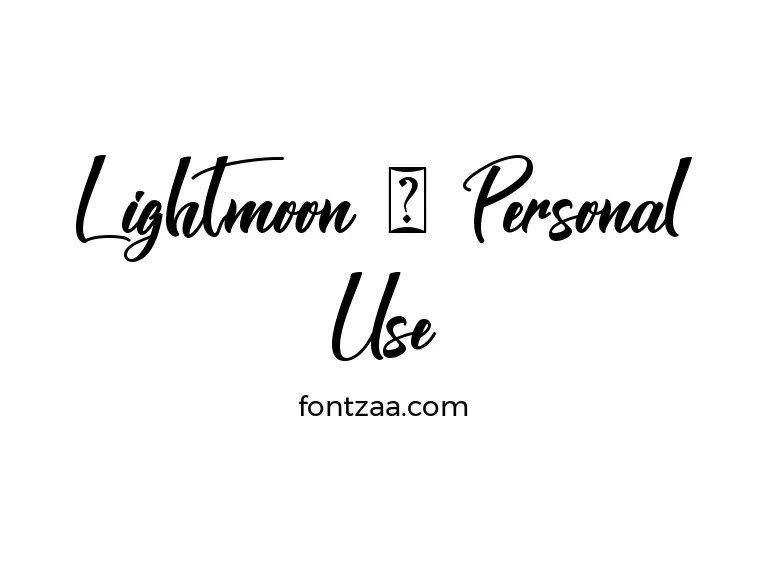 Lightmoon - Personal Use Font Free Download