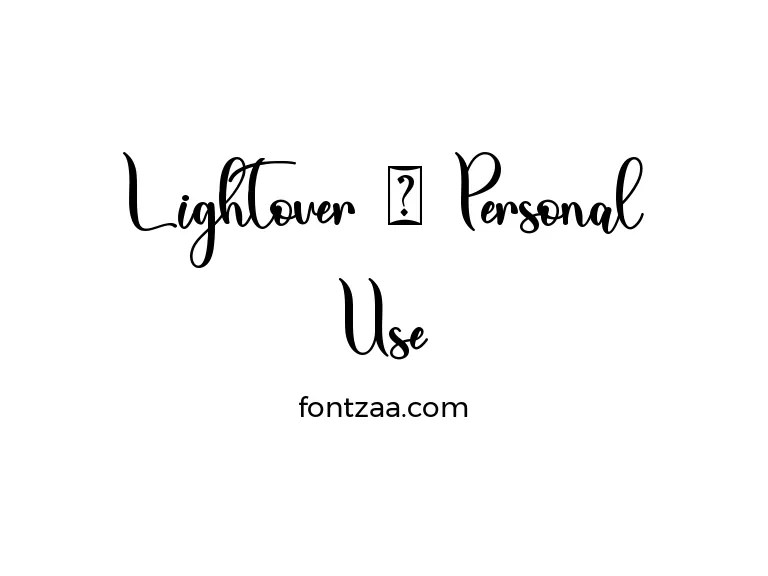 Lightover - Personal Use Font Free Download