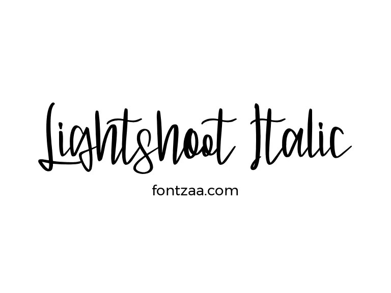 Lightshoot Italic Font Free Download