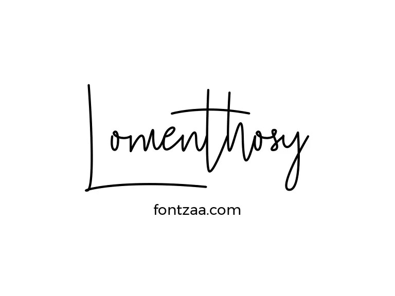 Lomenthosy Font Free Download