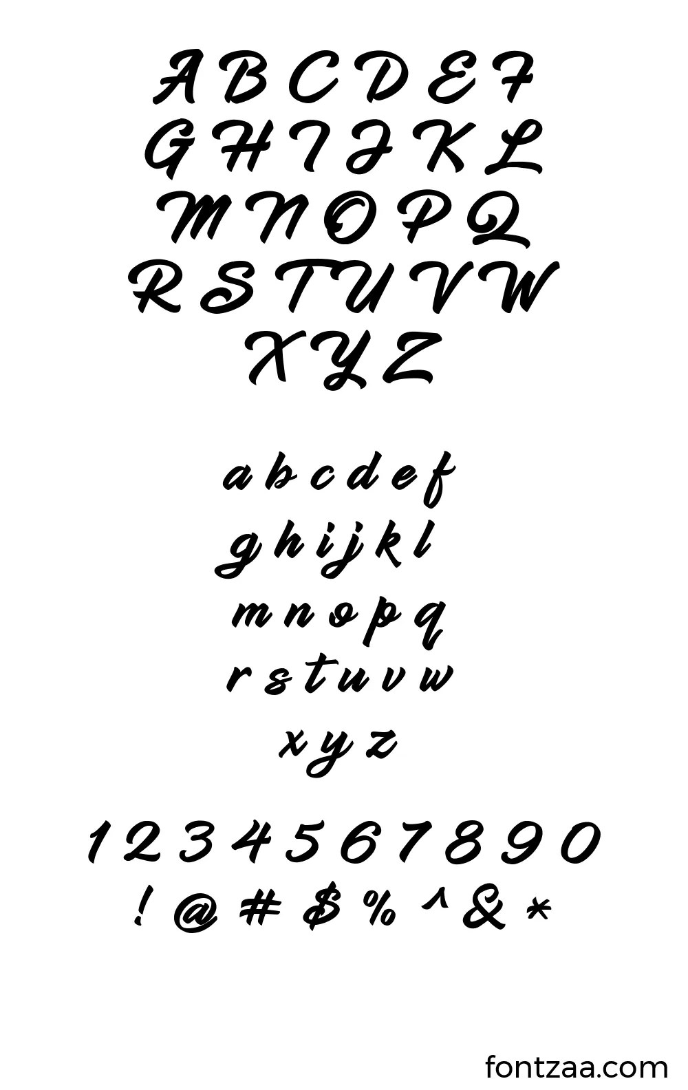 LostyleScript Font Alphabet Preview