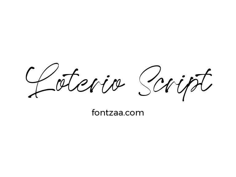 Loterio Script Font Free Download