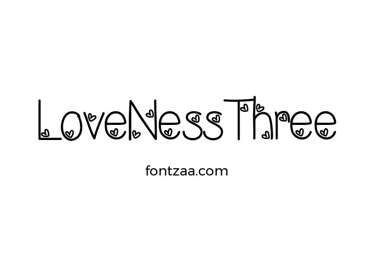 LoveNessThree Font Free Download