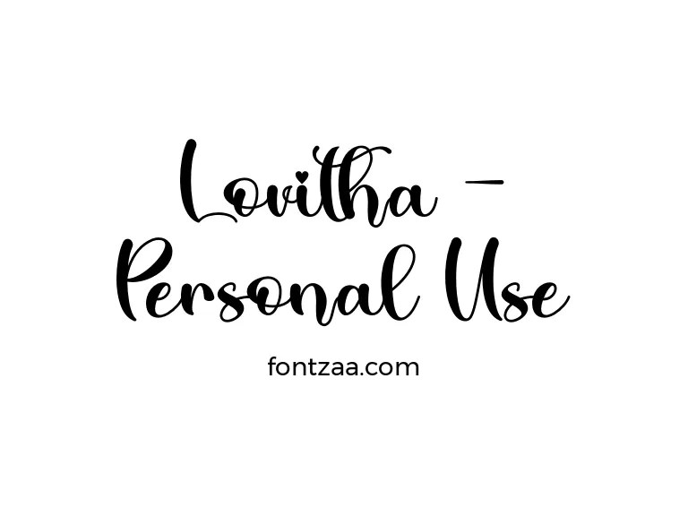Lovitha - Personal Use Font Free Download