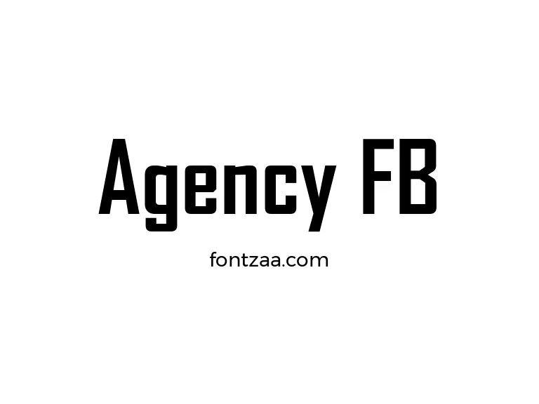 Agency FB Font Free Download