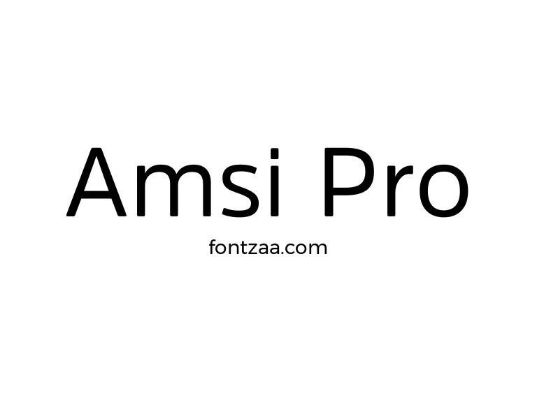 Amsi Pro Font Free Download