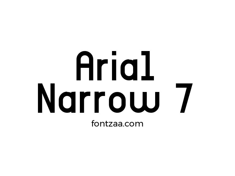 Arial Narrow 7 Font Free Download