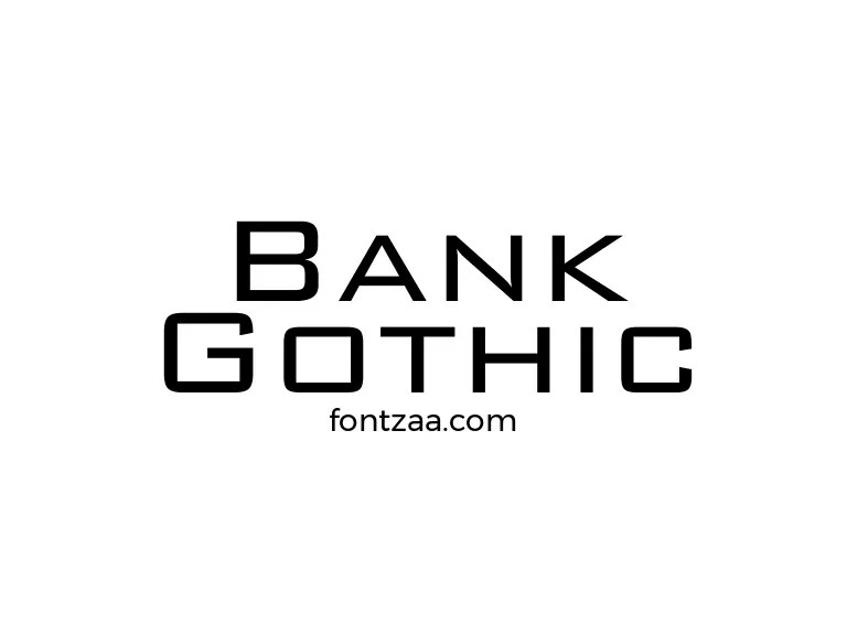 Bank Gothic Font Free Download
