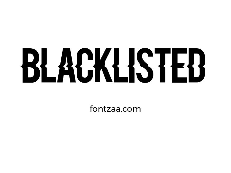 Blacklisted Font Free Download