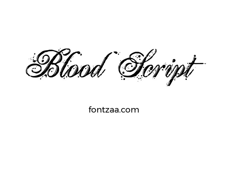 Blood Script Font Free Download