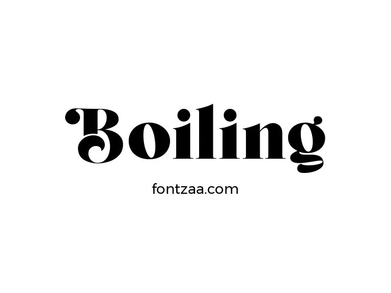 Boiling Font Free Download