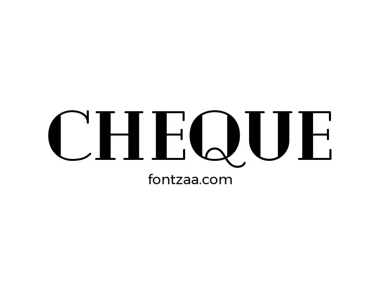 Cheque Font Free Download