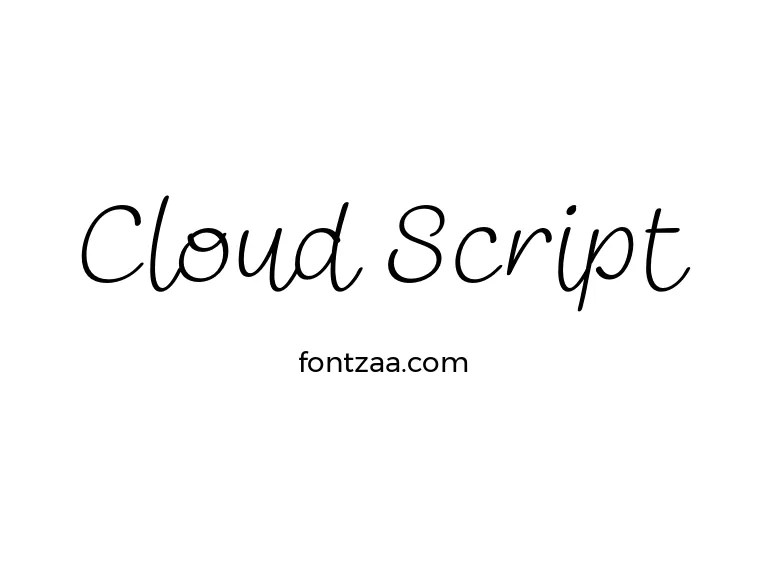 Cloud Script Font Free Download