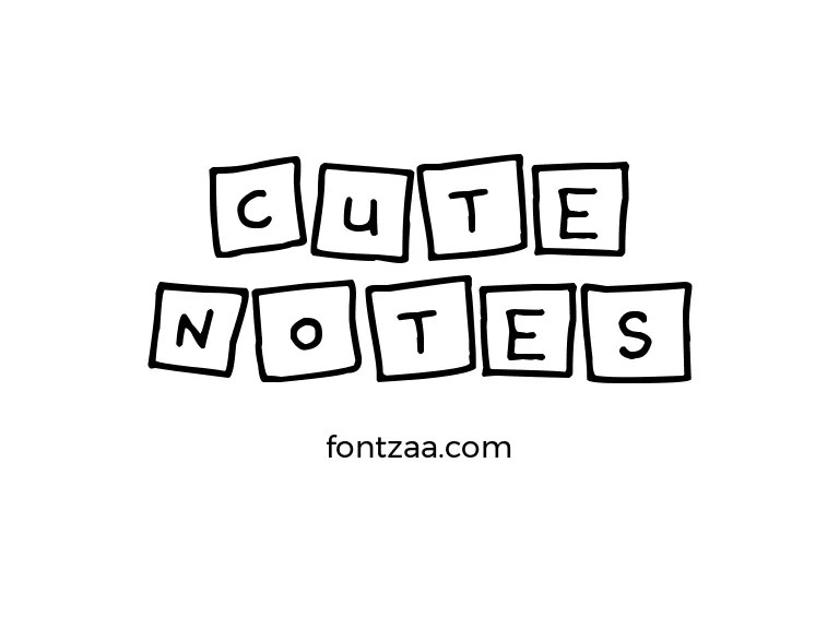 Cute Notes Font Free Download