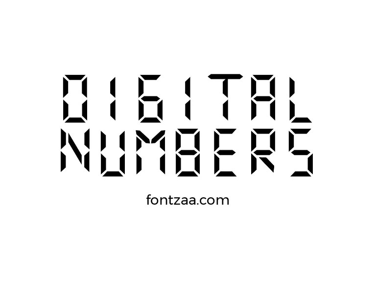 Digital Numbers Font Free Download