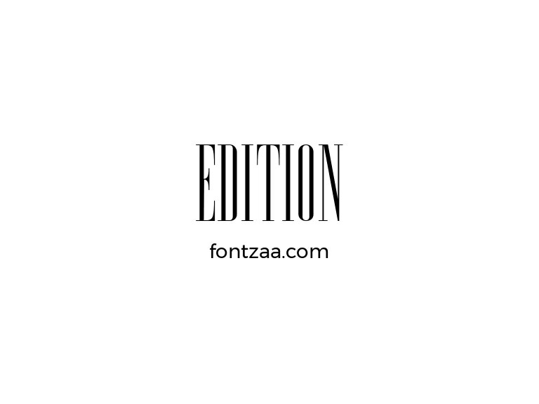 Edition Font Free Download