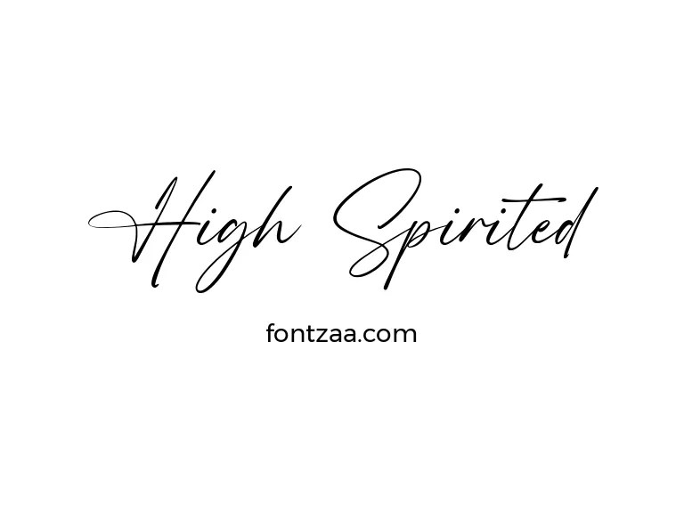 High Spirited Font Free Download