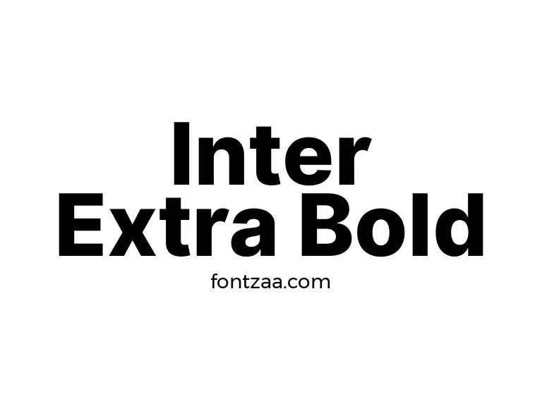 Inter Extra Bold Font Free Download
