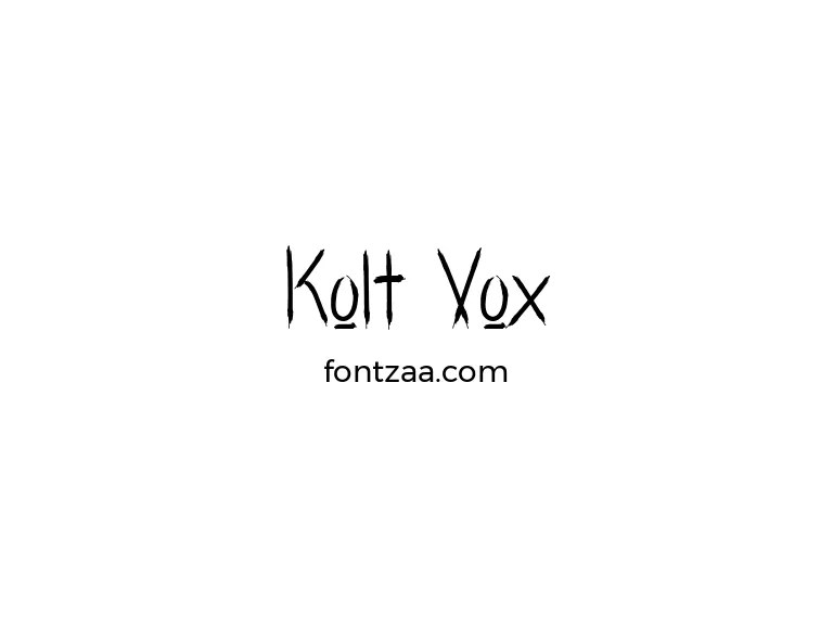 Kolt Vox Font Free Download