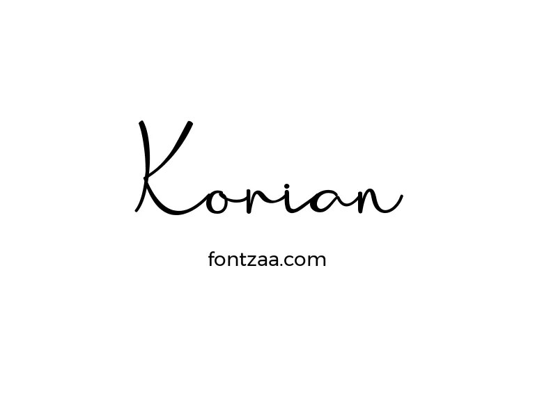Korian Font Free Download