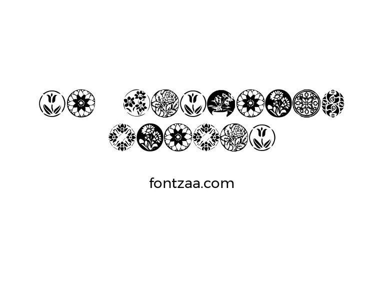 KR Fleurish Circle Font Free Download