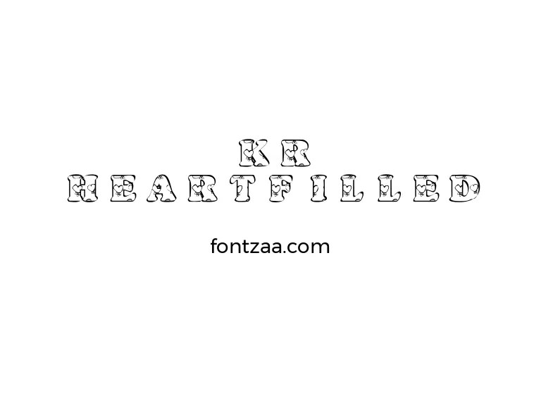KR Heartfilled Font Free Download