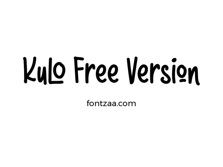 Kulo Free Version Font Free Download