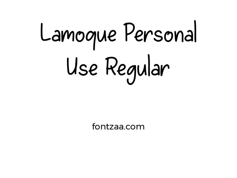 Lamoque Personal Use Regular Font Free Download