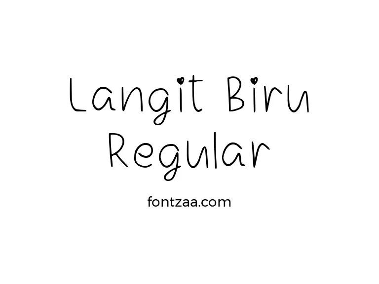 Langit Biru Regular Font Free Download