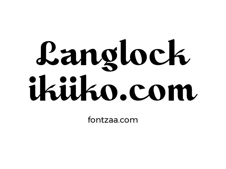 Langlock ikiiko.com Font Free Download