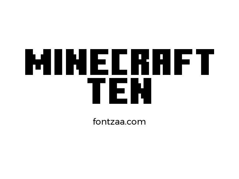 Minecraft Ten Font Free Download